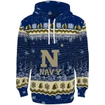 navy midshipmen christmas trees blue hoodie best selling