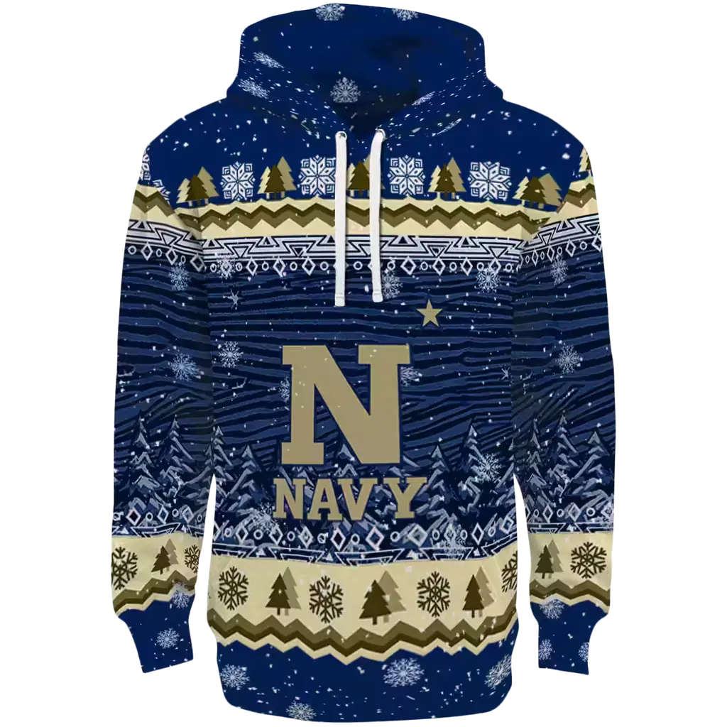navy midshipmen christmas trees blue hoodie best selling navy midshipmen christmas trees blue hoodie best selling