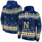 navy midshipmen christmas trees blue hoodie best selling