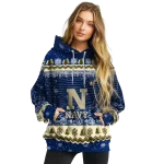 navy midshipmen christmas trees blue hoodie best selling
