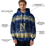 navy midshipmen christmas trees blue hoodie best selling