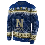 navy midshipmen christmas trees blue hoodie best selling
