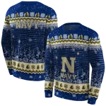 navy midshipmen christmas trees blue hoodie best selling