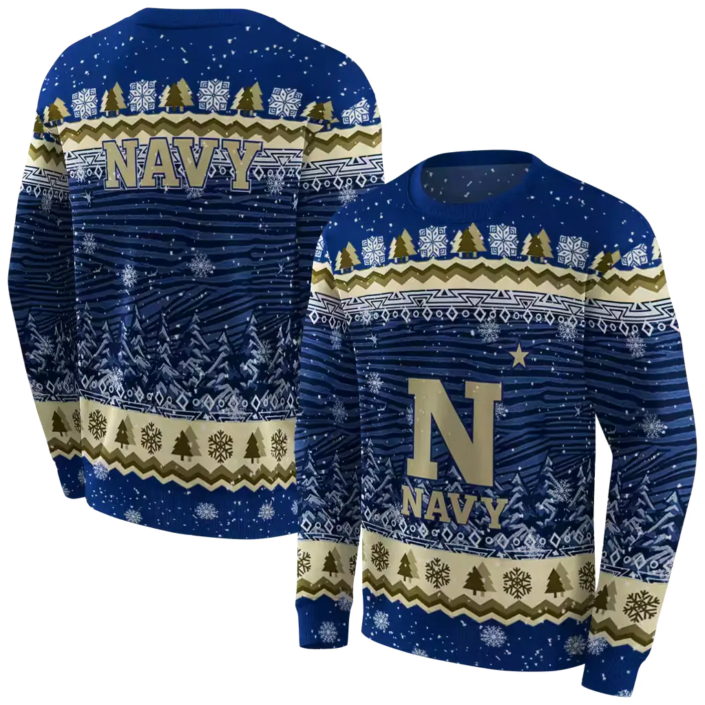 navy midshipmen christmas trees blue hoodie premium grade navy midshipmen christmas trees blue hoodie premium grade