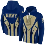 navy midshipmen concentric lines blue black hoodie best selling