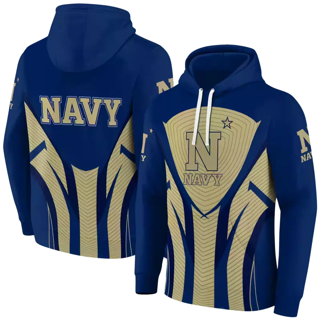 navy midshipmen concentric lines blue black hoodie fashion forward navy midshipmen concentric lines blue black hoodie fashion forward