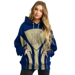 navy midshipmen concentric lines blue black hoodie best selling