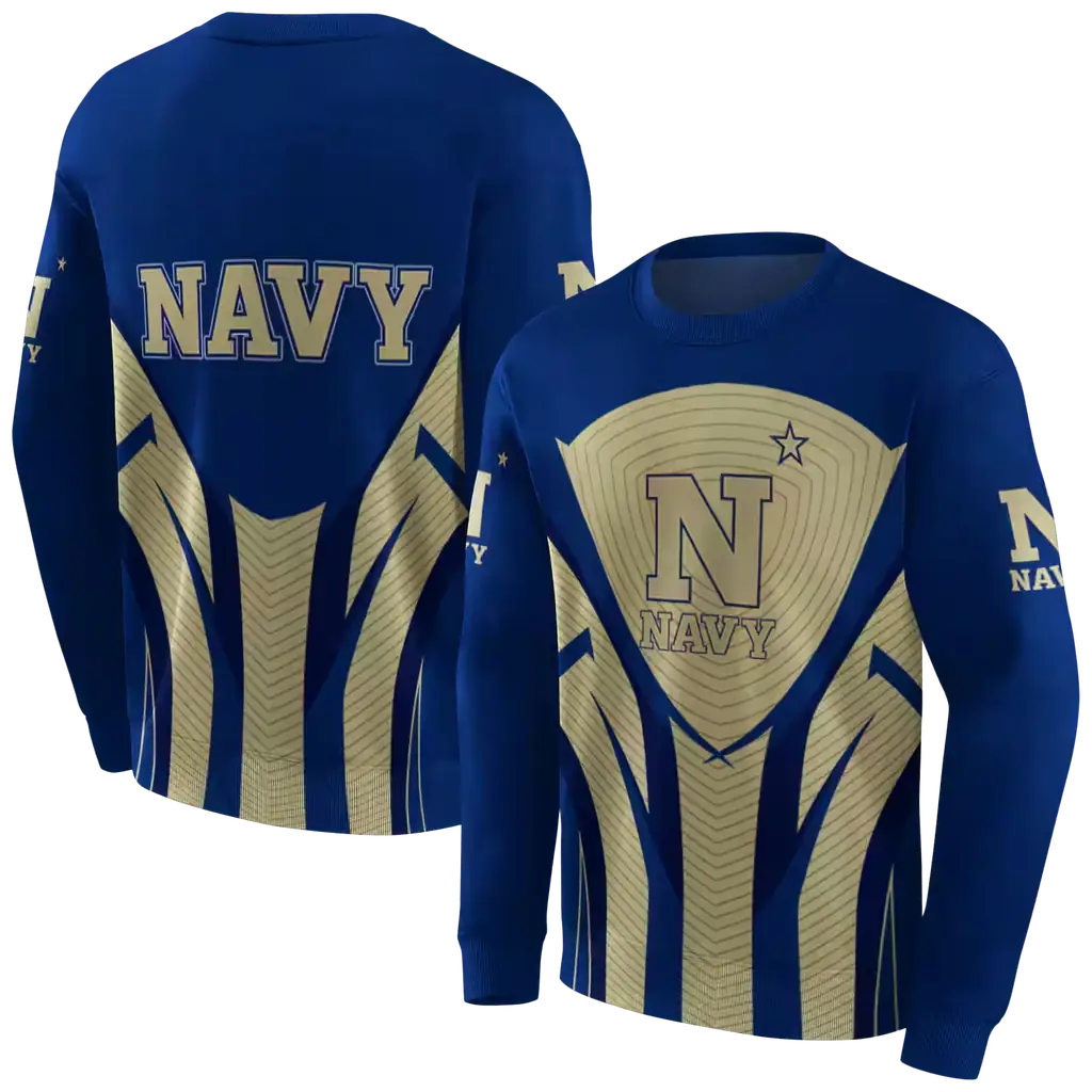 navy midshipmen concentric lines blue black hoodie premium grade navy midshipmen concentric lines blue black hoodie premium grade