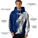 navy midshipmen dynamic slash blue white hoodie best selling