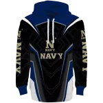 navy midshipmen futuristic pattern blue black hoodie best selling
