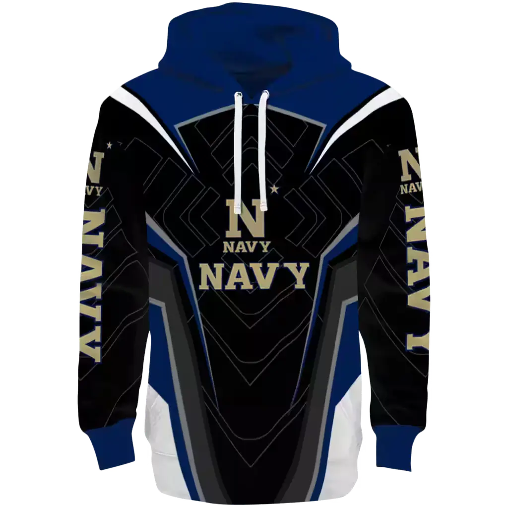 navy midshipmen futuristic pattern blue black hoodie best selling navy midshipmen futuristic pattern blue black hoodie best selling