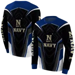 navy midshipmen futuristic pattern blue black hoodie best selling