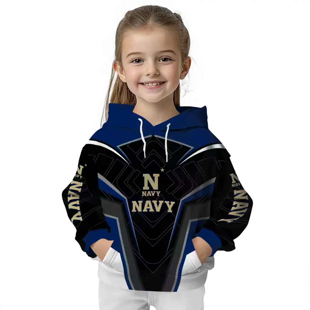 navy midshipmen futuristic pattern blue black hoodie top rated navy midshipmen futuristic pattern blue black hoodie top rated