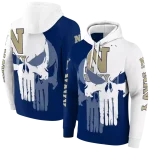 navy midshipmen graphic punisher blue white hoodie best selling