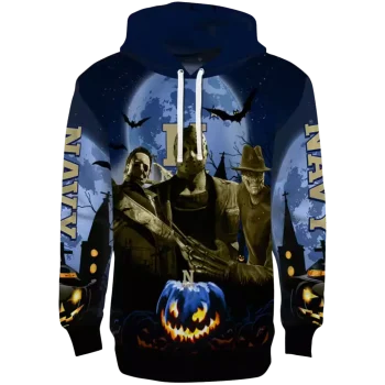 navy midshipmen halloween vibes blue black hoodie best selling