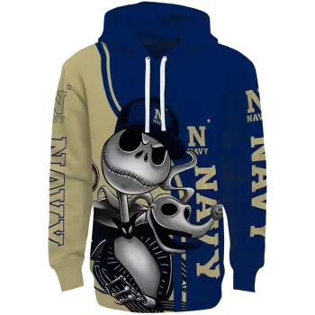 navy midshipmen jack skellington blue hoodie best selling