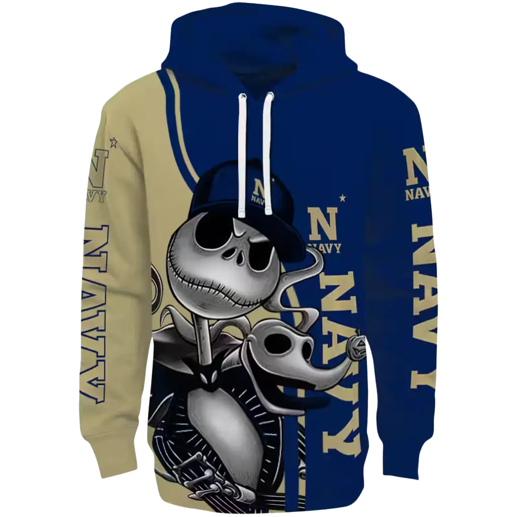 navy midshipmen jack skellington blue hoodie best selling navy midshipmen jack skellington blue hoodie best selling