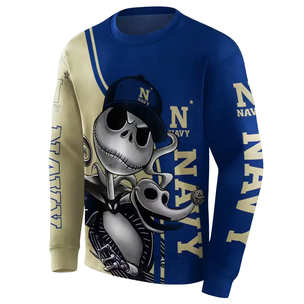 navy midshipmen jack skellington blue hoodie new arrival navy midshipmen jack skellington blue hoodie new arrival