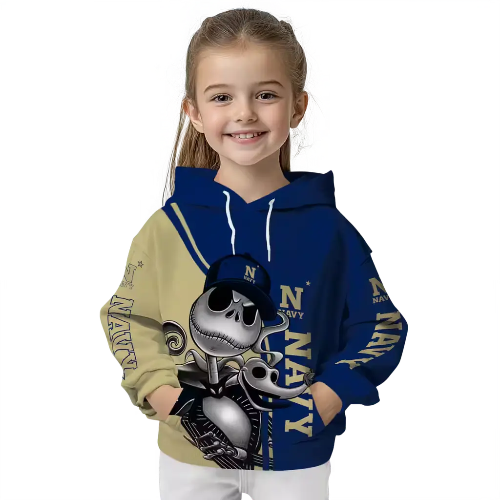 navy midshipmen jack skellington blue hoodie top rated navy midshipmen jack skellington blue hoodie top rated
