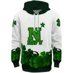 navy midshipmen lucky motif white green hoodie best selling
