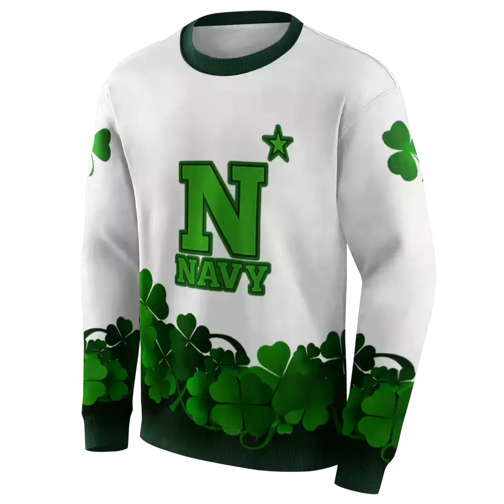 navy midshipmen lucky motif white green hoodie new arrival navy midshipmen lucky motif white green hoodie new arrival
