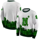 navy midshipmen lucky motif white green hoodie best selling
