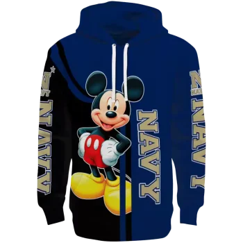 navy midshipmen mickey mouse blue black hoodie best selling