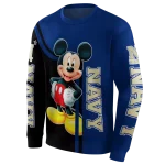 navy midshipmen mickey mouse blue black hoodie best selling