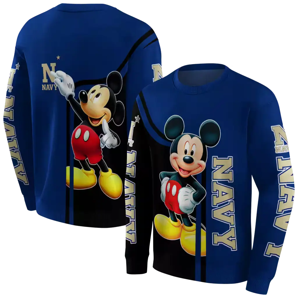 navy midshipmen mickey mouse blue black hoodie premium grade navy midshipmen mickey mouse blue black hoodie premium grade