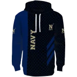 navy midshipmen monogram pattern blue hoodie best selling