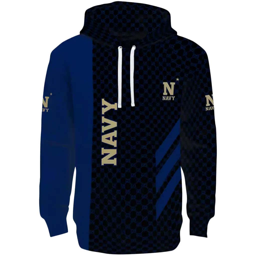 navy midshipmen monogram pattern blue hoodie best selling navy midshipmen monogram pattern blue hoodie best selling
