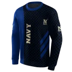 navy midshipmen monogram pattern blue hoodie best selling