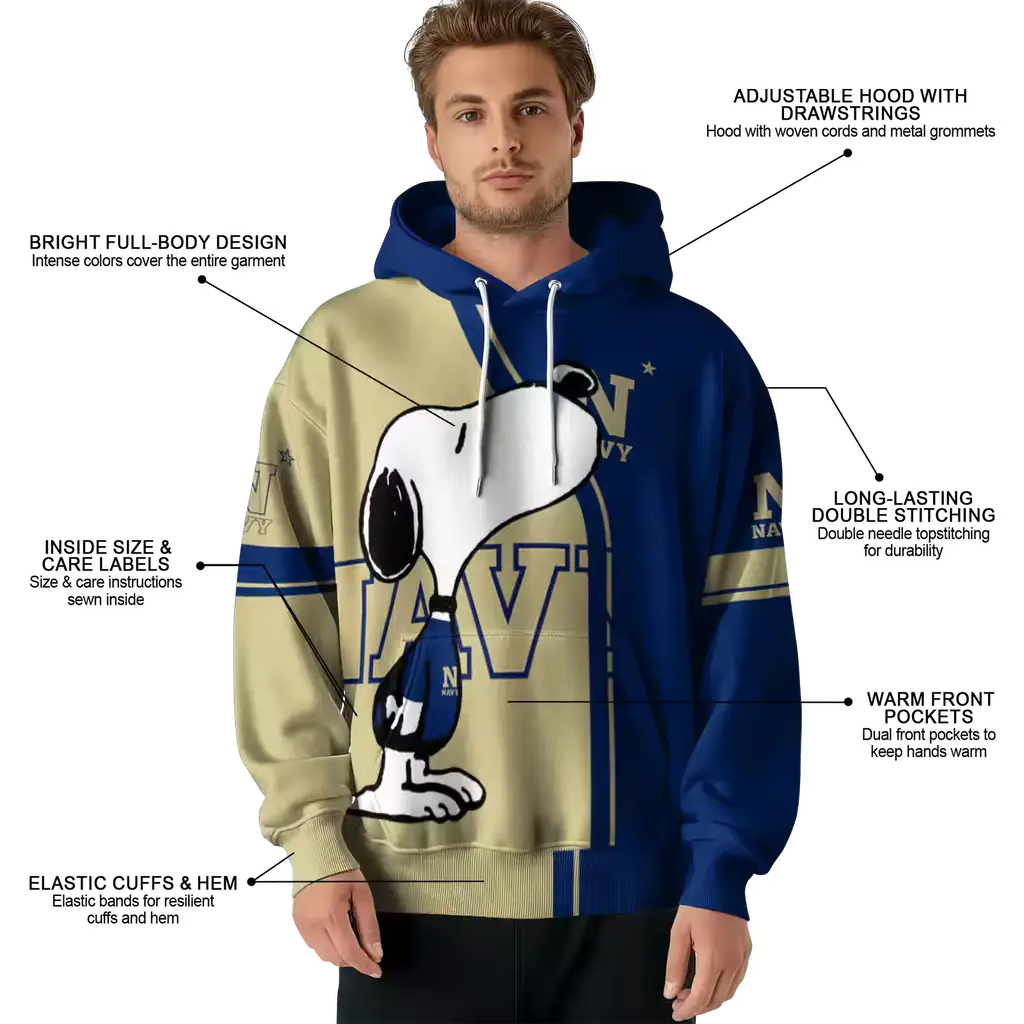 navy midshipmen playful snoopy blue hoodie latest model navy midshipmen playful snoopy blue hoodie latest model