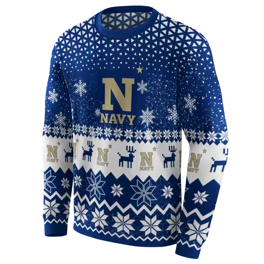 navy midshipmen reindeer motif blue hoodie new arrival navy midshipmen reindeer motif blue hoodie new arrival