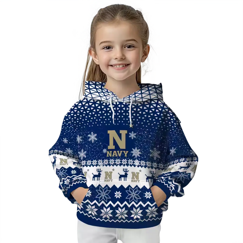 navy midshipmen reindeer motif blue hoodie top rated navy midshipmen reindeer motif blue hoodie top rated
