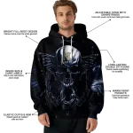 navy midshipmen skull artwork blue black hoodie best selling