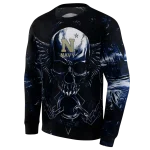 navy midshipmen skull artwork blue black hoodie best selling