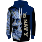 navy midshipmen skull motif blue black hoodie best selling