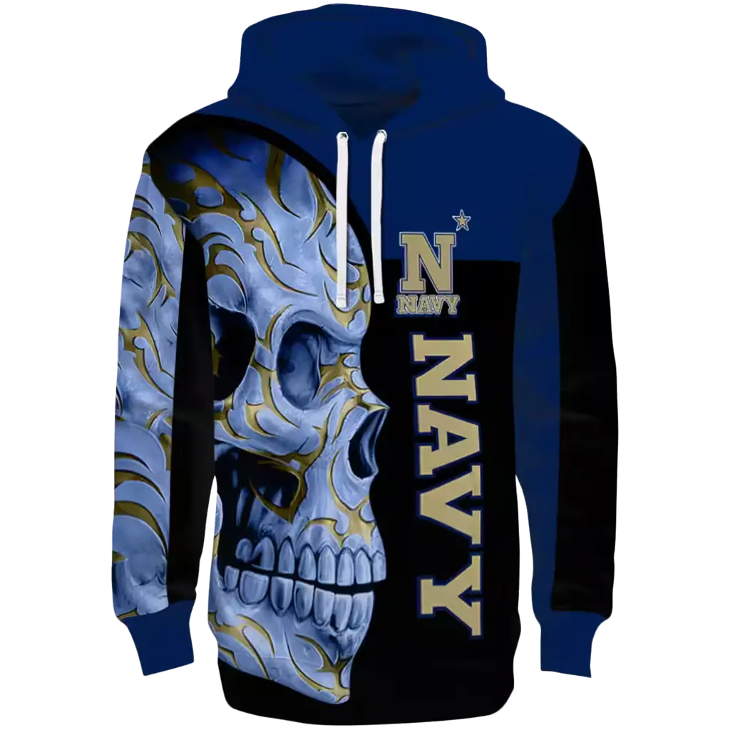 navy midshipmen skull motif blue black hoodie best selling navy midshipmen skull motif blue black hoodie best selling