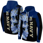 navy midshipmen skull motif blue black hoodie best selling