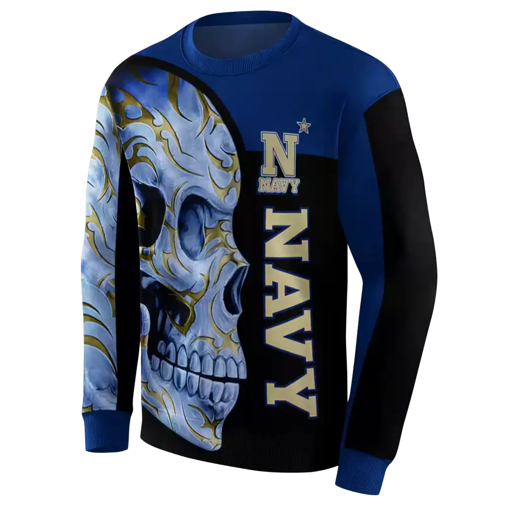 navy midshipmen skull motif blue black hoodie new arrival navy midshipmen skull motif blue black hoodie new arrival