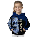 navy midshipmen skull motif blue black hoodie best selling