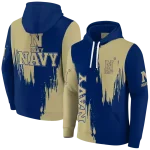 navy midshipmen splatter effect blue hoodie best selling