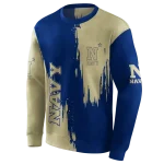navy midshipmen splatter effect blue hoodie best selling