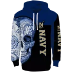 navy midshipmen sugar skull blue black hoodie best selling