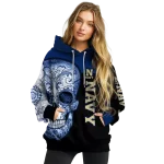 navy midshipmen sugar skull blue black hoodie best selling