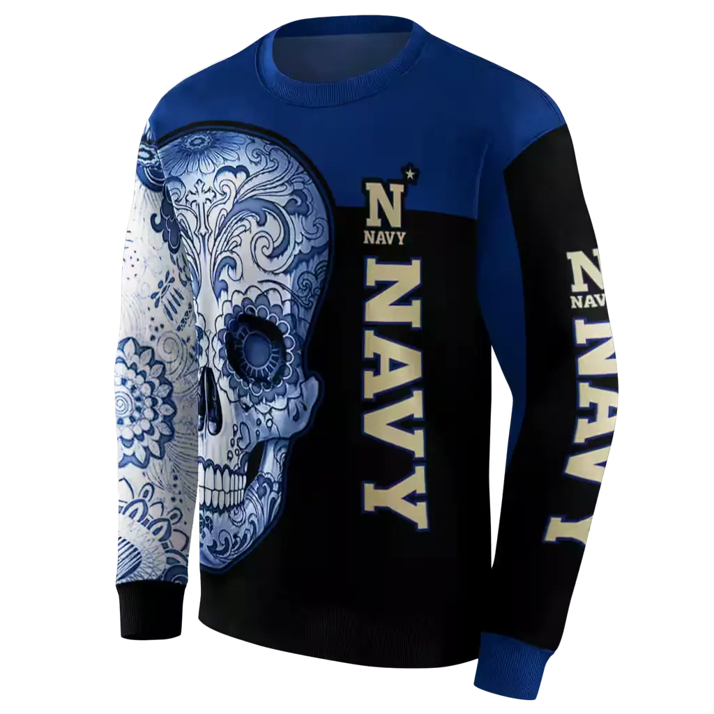 navy midshipmen sugar skull blue black hoodie new arrival navy midshipmen sugar skull blue black hoodie new arrival