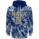 navy midshipmen tie dye pattern blue hoodie best selling