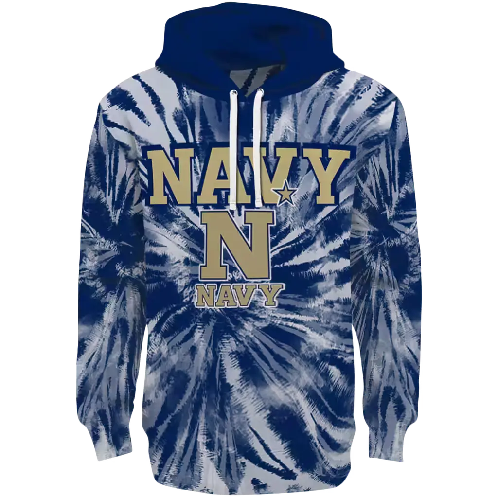 navy midshipmen tie dye pattern blue hoodie best selling navy midshipmen tie dye pattern blue hoodie best selling