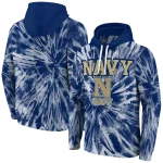 navy midshipmen tie dye pattern blue hoodie best selling